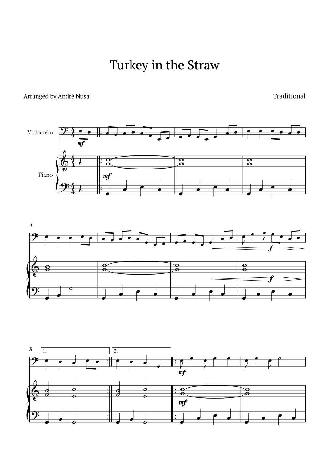 Turkey in the Straw (arr. André Nusa)