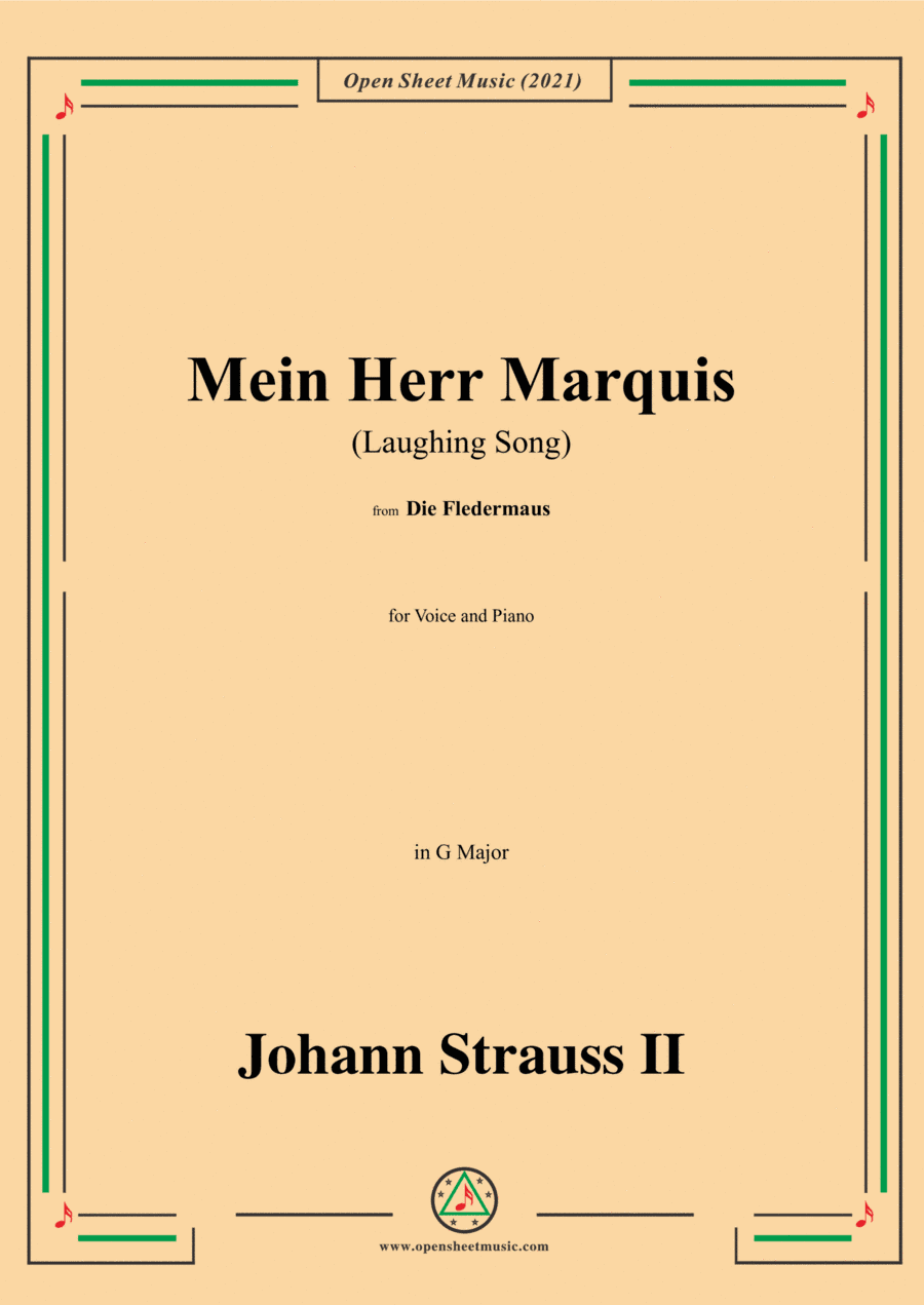 Johann Strauss II-Mein Herr Marquis(Laughing Song),in G Major (arr. Open Cloud)
