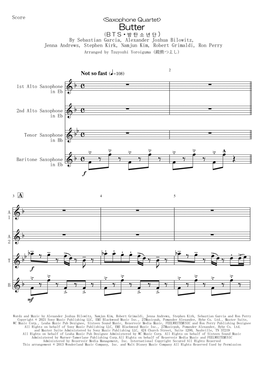 Butter (arr. Tsuyoshi Yoroiguma)
