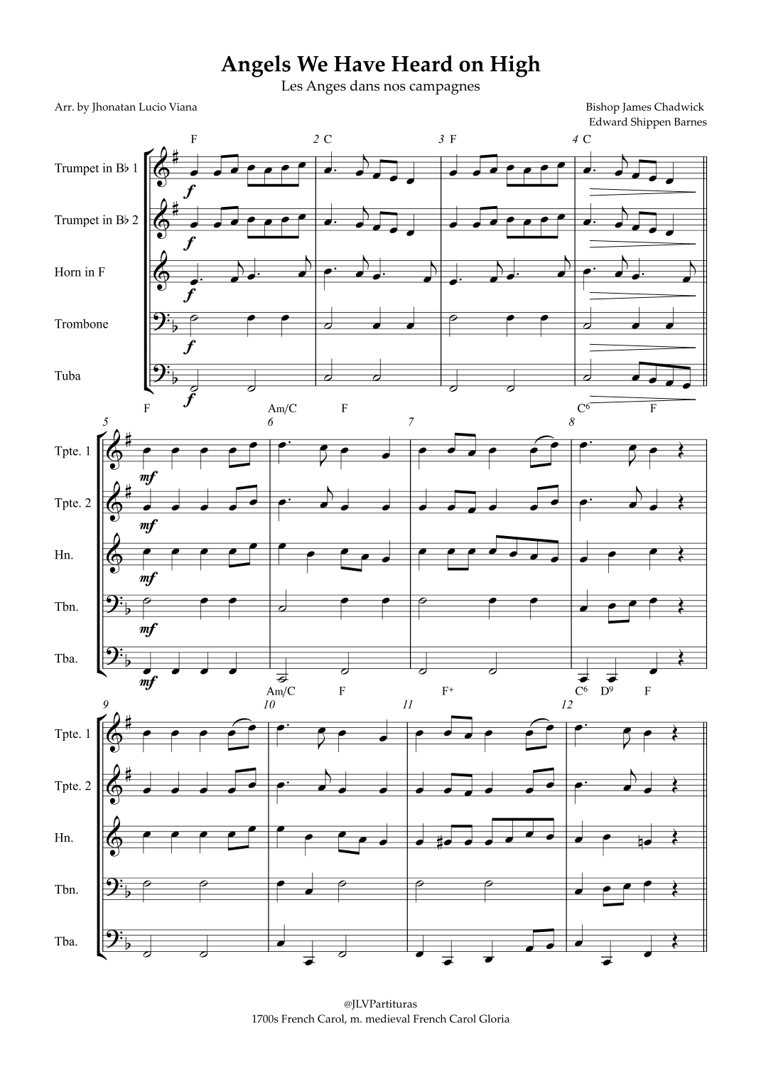 Angels We Have Heard on High (arr. Jhonatan Lucio Viana)