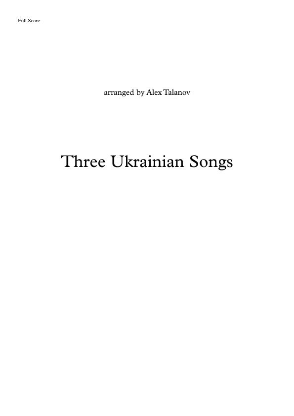 Three Ukrainian songs