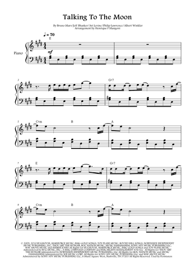 Talking To The Moon (arr. Henrique F Mangoni)