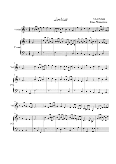 Andante. Violin and piano (arr. Ester Alessandrini)