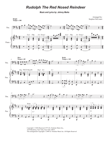 Rudolph The Red-nosed Reindeer (arr. Stephen DeCesare)