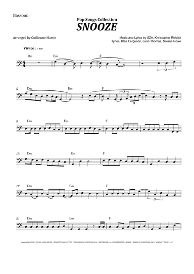 Snooze (arr. Guillaume Martin)
