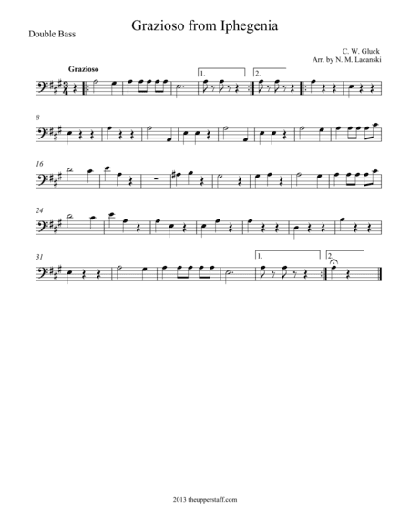 Grazioso from Iphegenia (arr. Nick Lacanski)