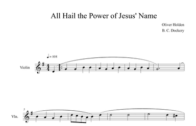All Hail the Power of Jesus' Name (Violin Solo) (arr. B. C. Dockery)