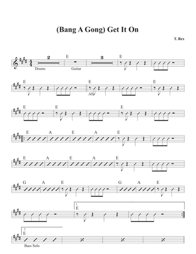 Bang A Gong (get It On) (arr. David M Fagnant)