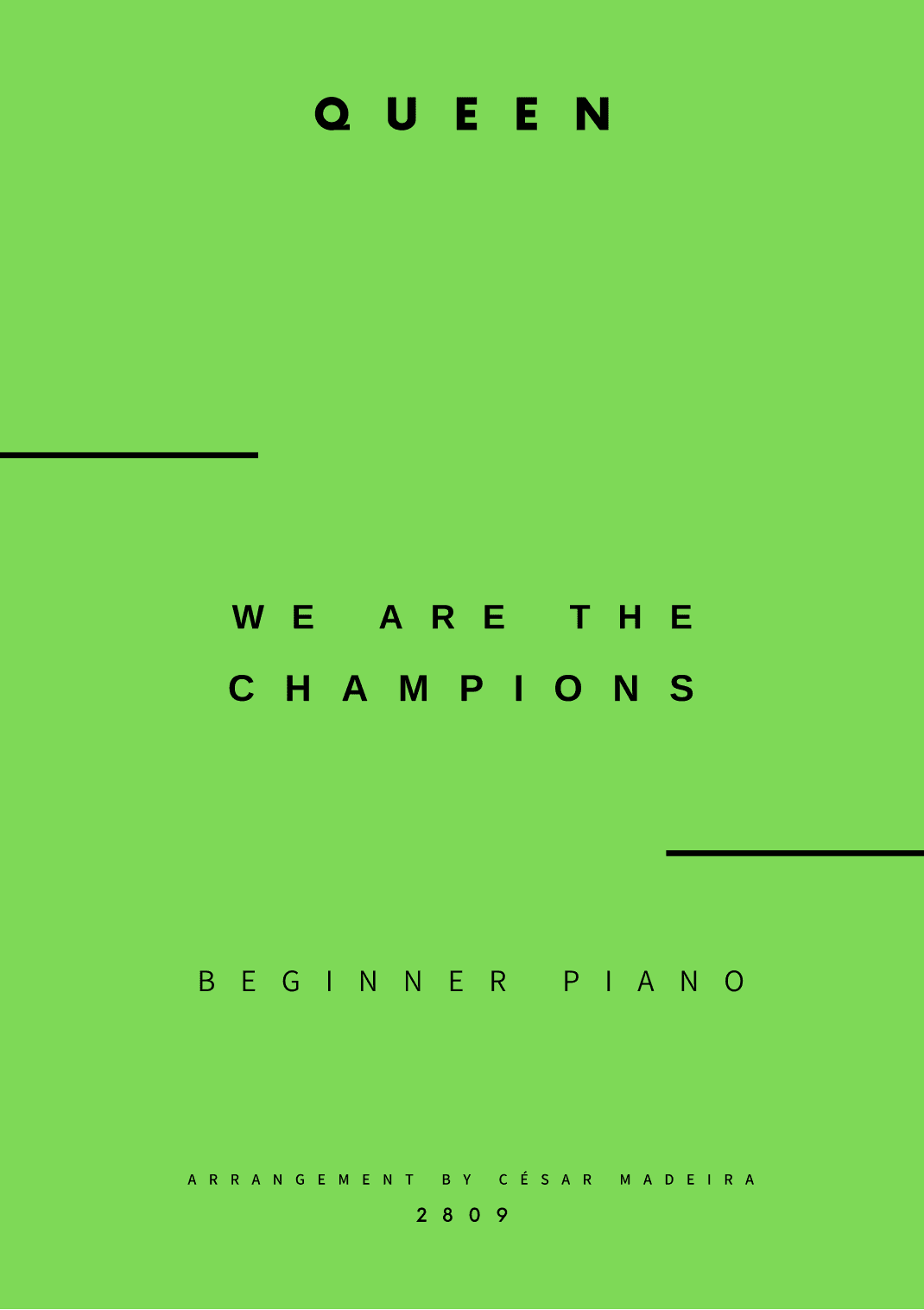 We Are The Champions (arr. César Madeira)