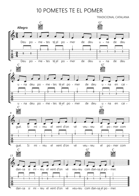 10 pometes té el pomer (arr. Joan Capafons)