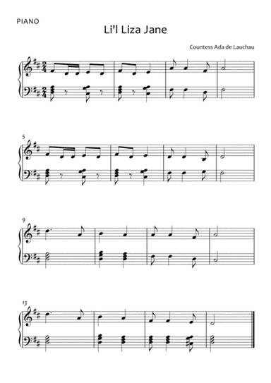 Li'l Liza Jane - Easy Piano (arr. BWS Music)