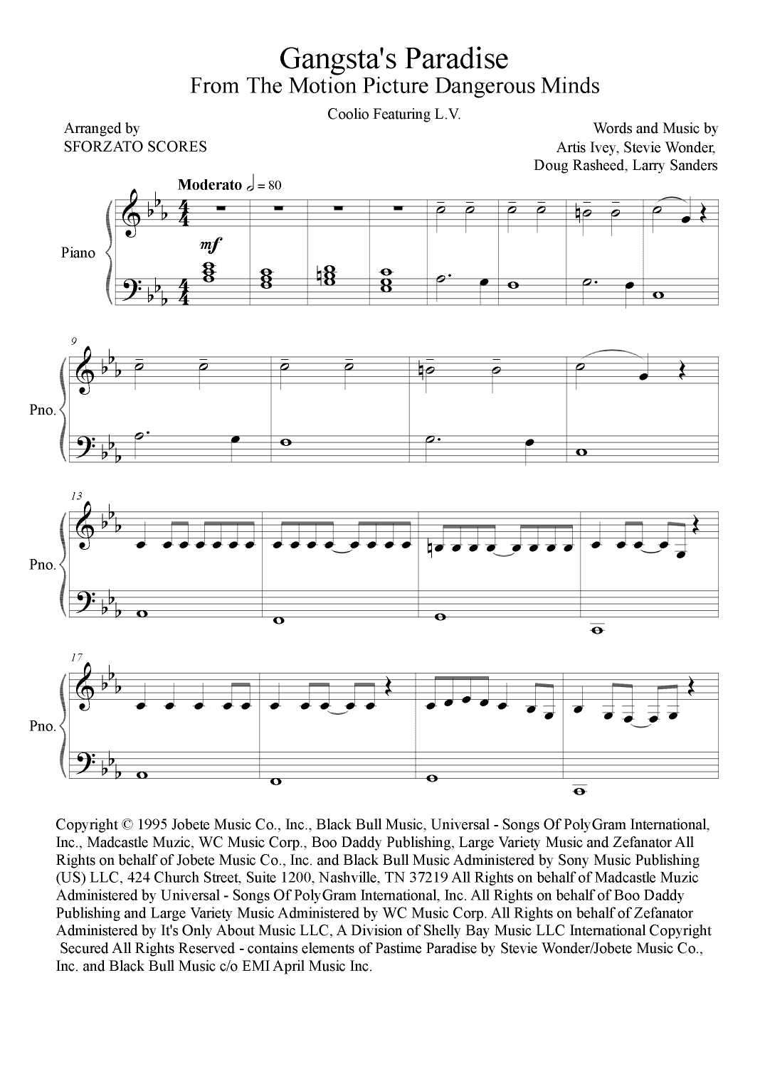 Gangsta's Paradise (arr. Sforzato Scores)