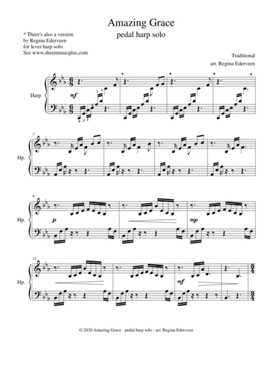 Amazing Grace - pedal harp solo