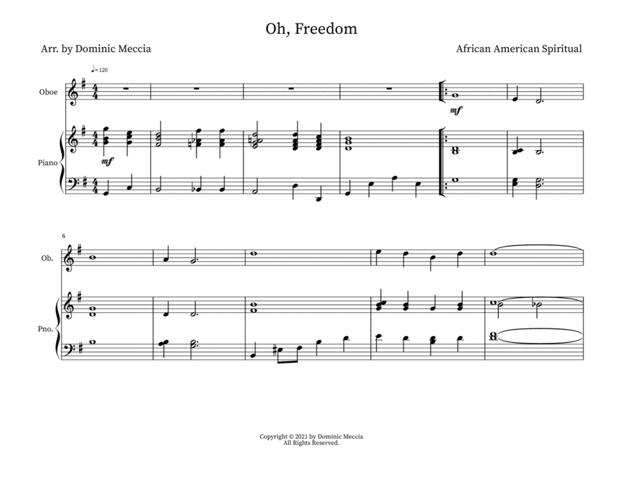 Oh, Freedom (arr. Dominic Meccia)