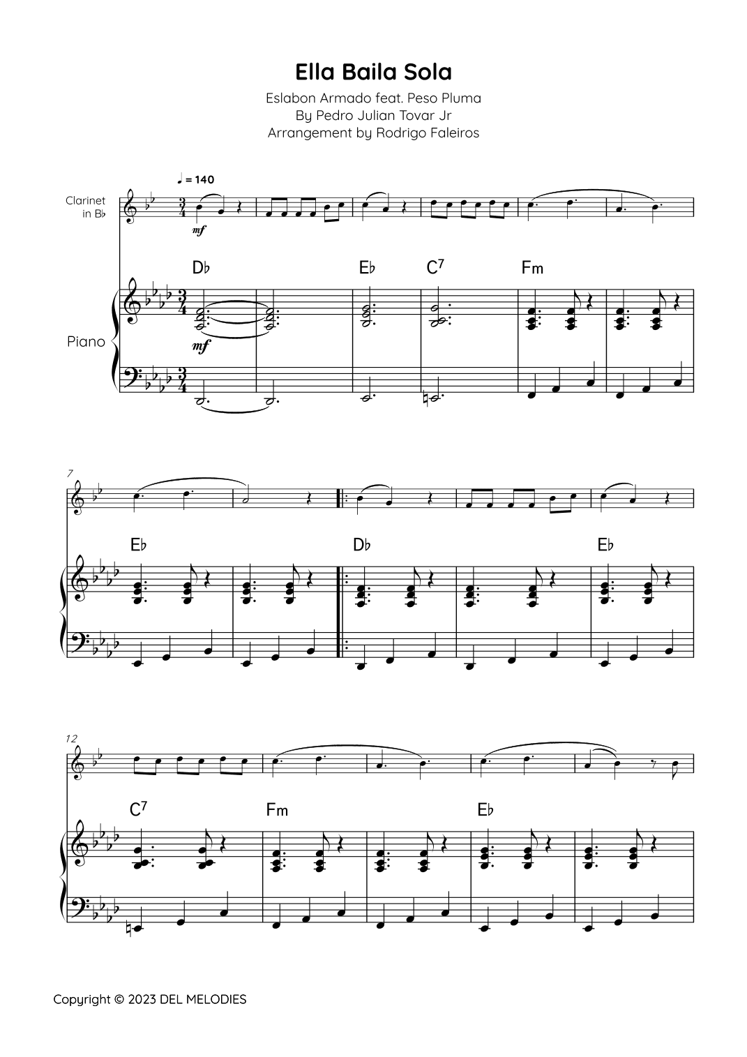 Ella Baila Sola (arr. Rodrigo Faleiros)