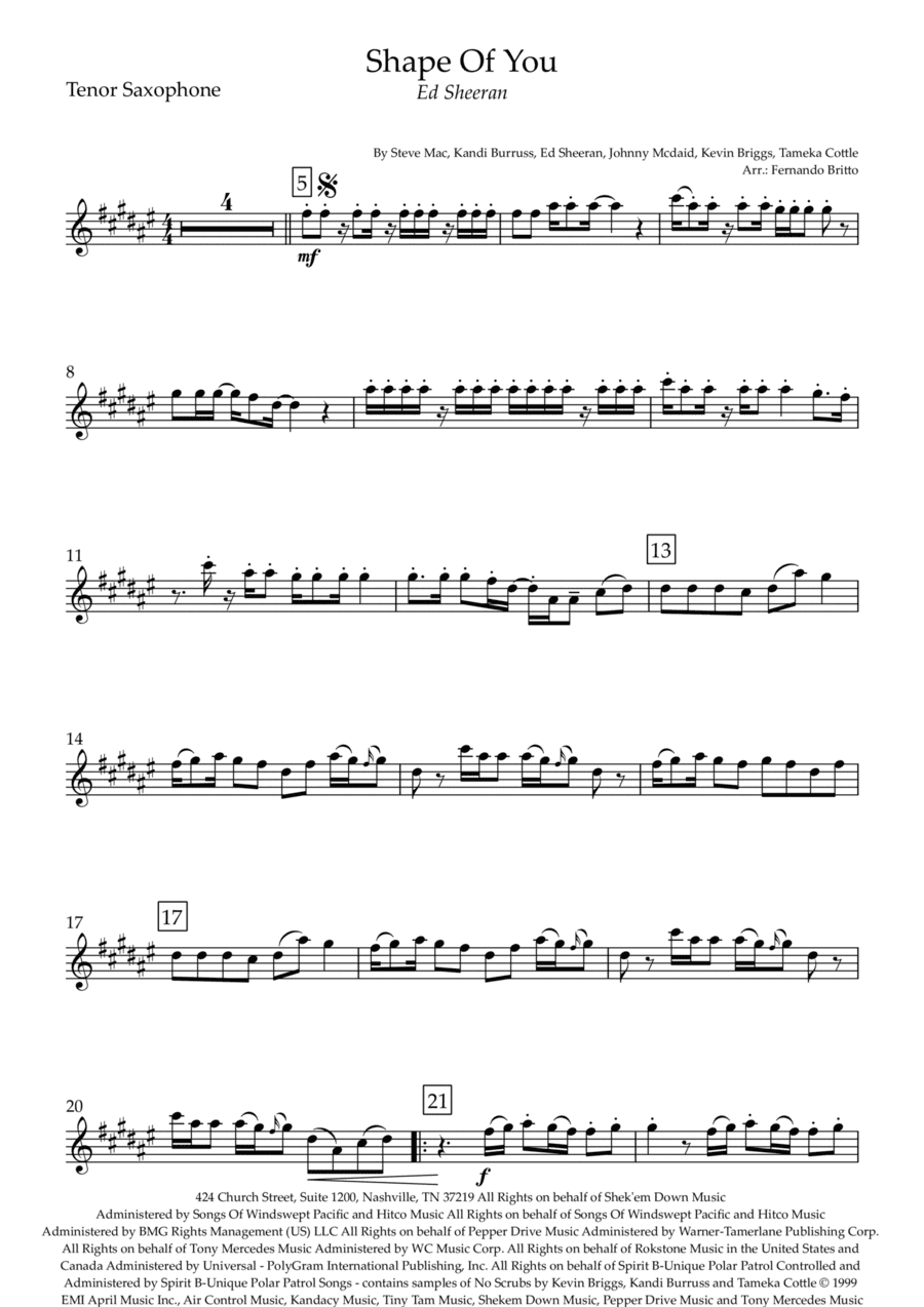 Shape Of You (arr. Fernando Britto)