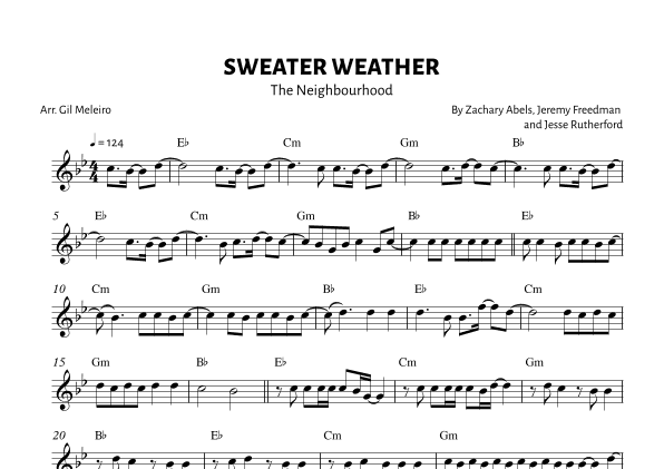 Sweater Weather (arr. Gil Meleiro)