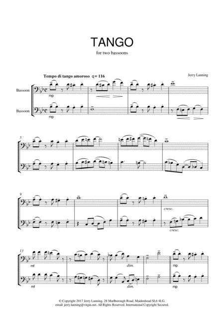 Tango for two bassoons