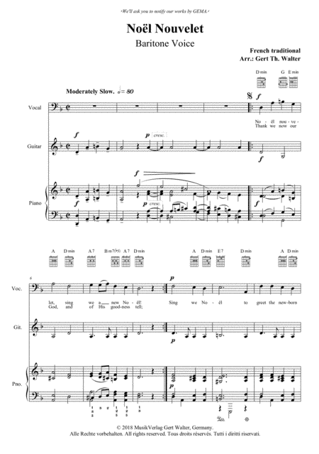 Noel Nouvelet (arr. Gert Th. Walter)