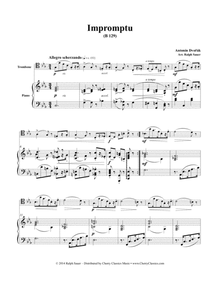 Impromptu for Trombone and Piano (arr. Ralph Sauer)