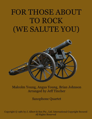 For Those About To Rock (we Salute You) (arr. Jeff Tincher)