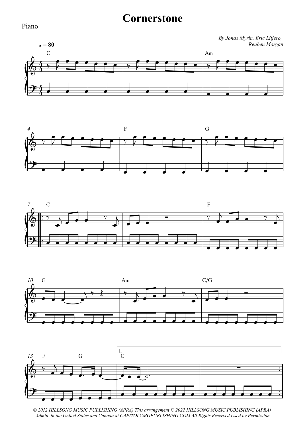 Cornerstone (arr. Wesley S. SIlva)