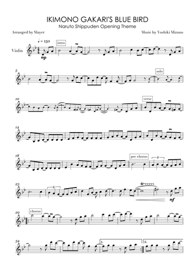 Ikimono Gakari's Blue Bird (arr. Slayer)