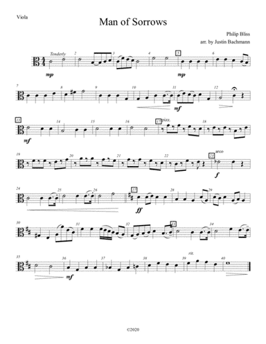 Man of Sorrows (Viola) (arr. Justin Bachmann)