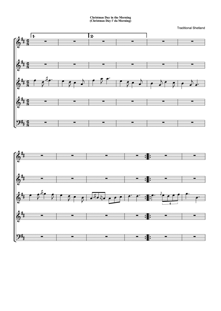 Christmas Day in the Morning (arr. Gordon Jackson)