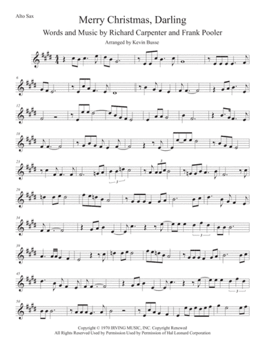 Merry Christmas, Darling (arr. Kevin Busse)
