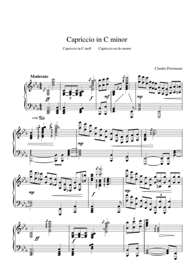 Capriccio in C minor for Piano solo