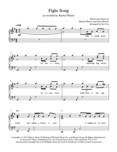 Fight Song (arr. Joe Cox)