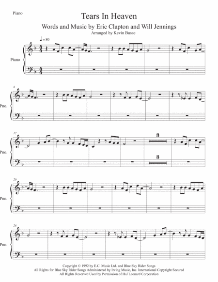 Tears In Heaven (arr. Kevin Busse)