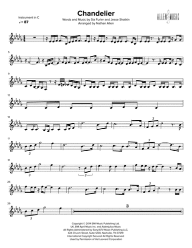 Chandelier (arr. Allen Music)