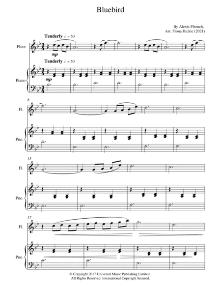 Bluebird (arr. Fiona Hickie)