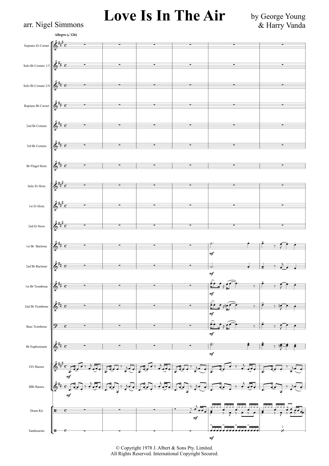 Love Is In The Air (arr. Nigel Simmons)
