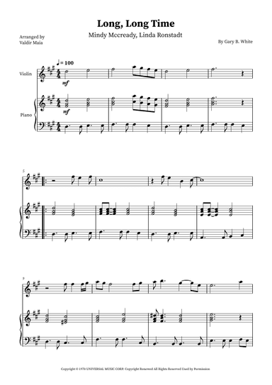 Long Long Time (arr. Valdir Maia)