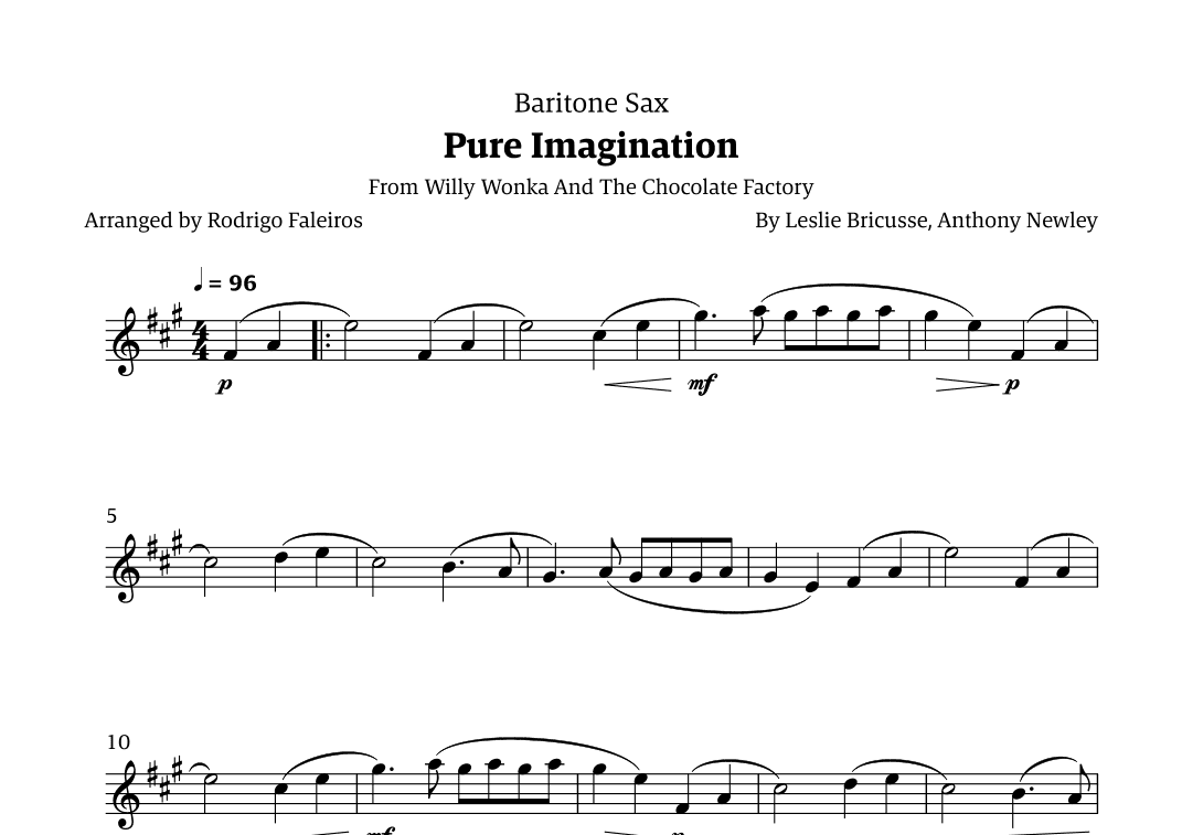 Pure Imagination (arr. Rodrigo Faleiros)