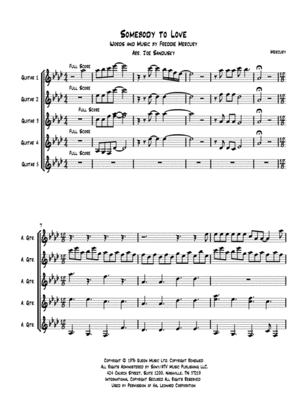Somebody To Love (arr. Joe Sandusky)