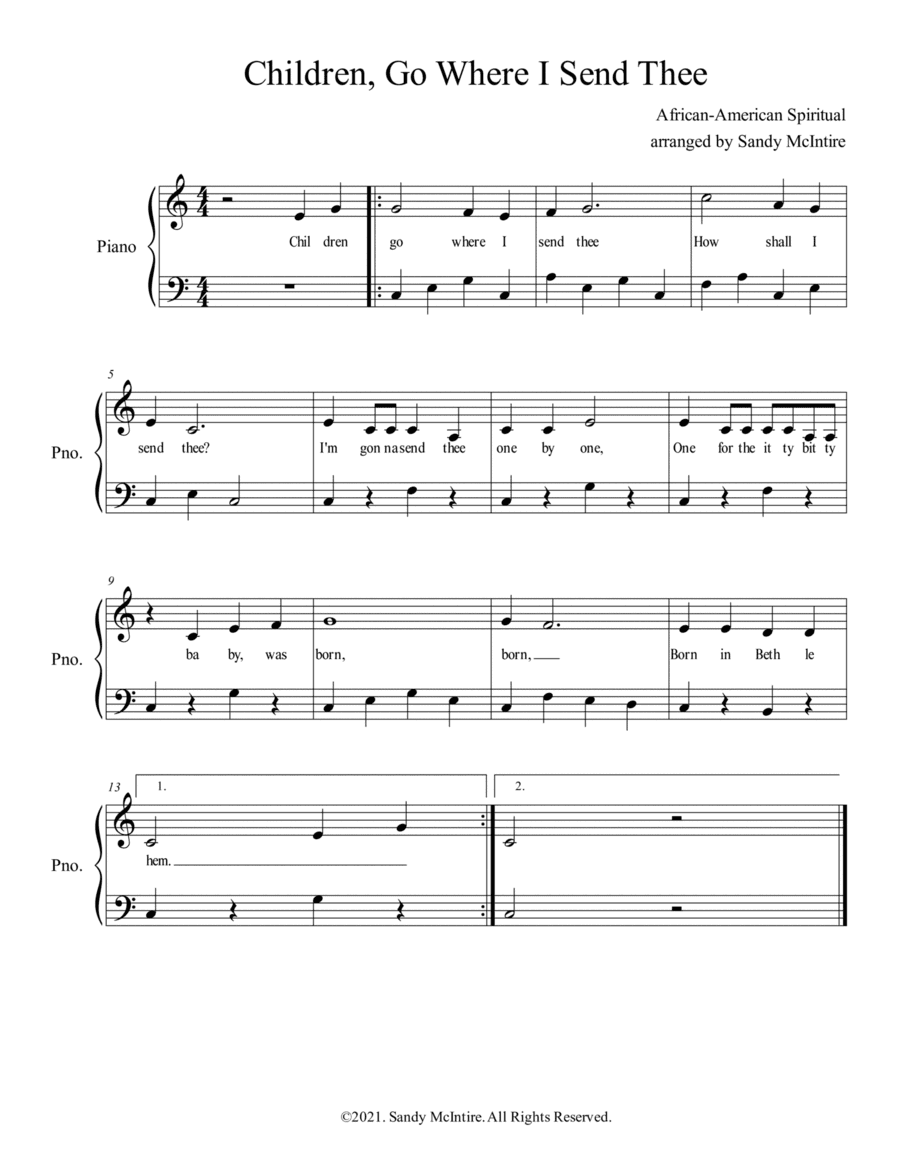 Children, Go Where I Send Thee (arr. Sandy McIntire)