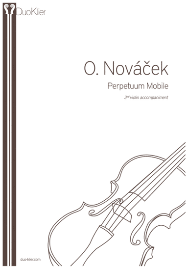Novacek - Perpetuum Mobile, 2nd violin accompaniment (arr. Duo Klier)