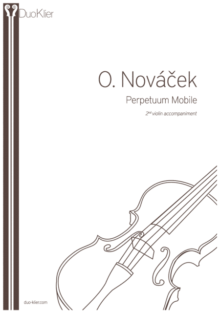 Novacek - Perpetuum Mobile, 2nd violin accompaniment (arr. Duo Klier)