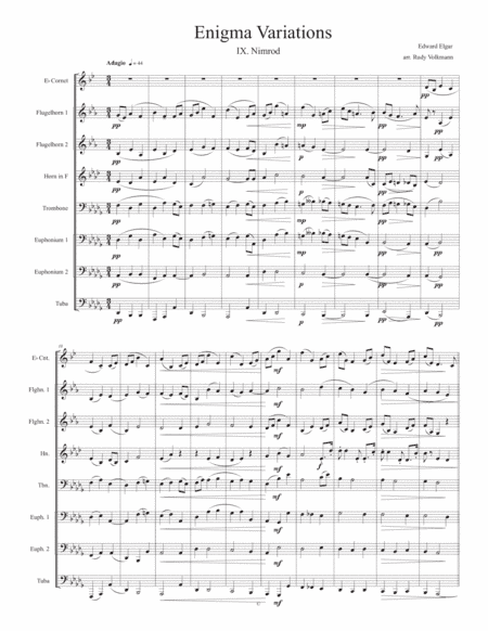 Nimrod for brass octet (arr. Rudy Volkmann)