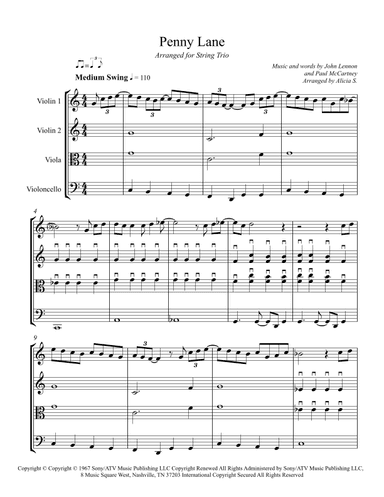 Penny Lane (arr. Alicia S.)