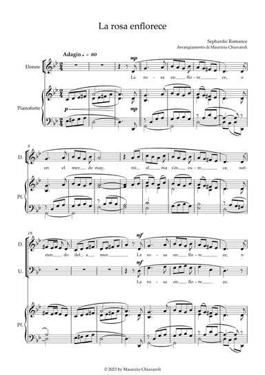 La rosa enflorece (arr. Maurizio Chiavaroli)
