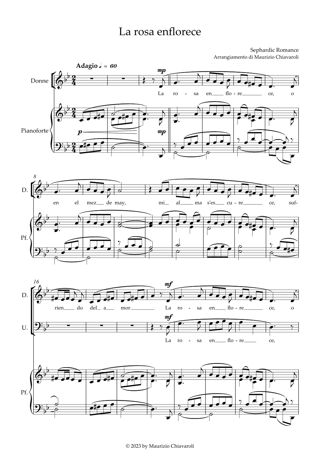 La rosa enflorece (arr. Maurizio Chiavaroli)