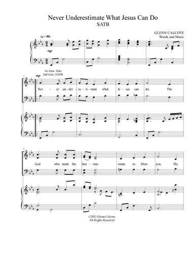 Never Underestimate What Jesus Can Do