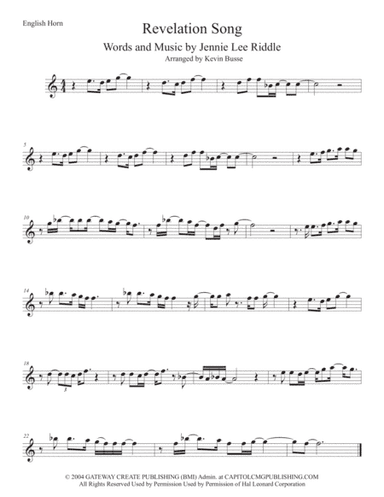 Revelation Song (arr. Kevin Busse)