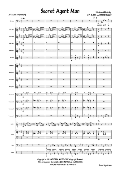 Secret Agent Man (arr. Kurt Schulenburg)