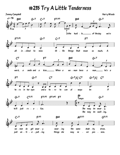 Try A Little Tenderness (arr. John Fries)